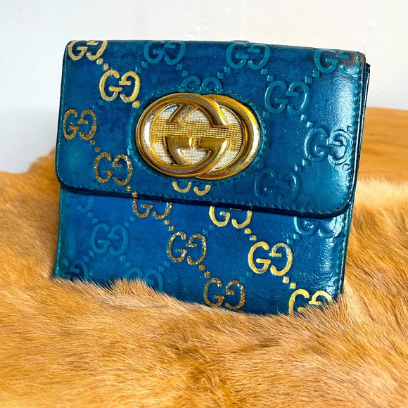 Gucci Bags Gucci Custom Dyed And Painted Leather Wallet Poshmark